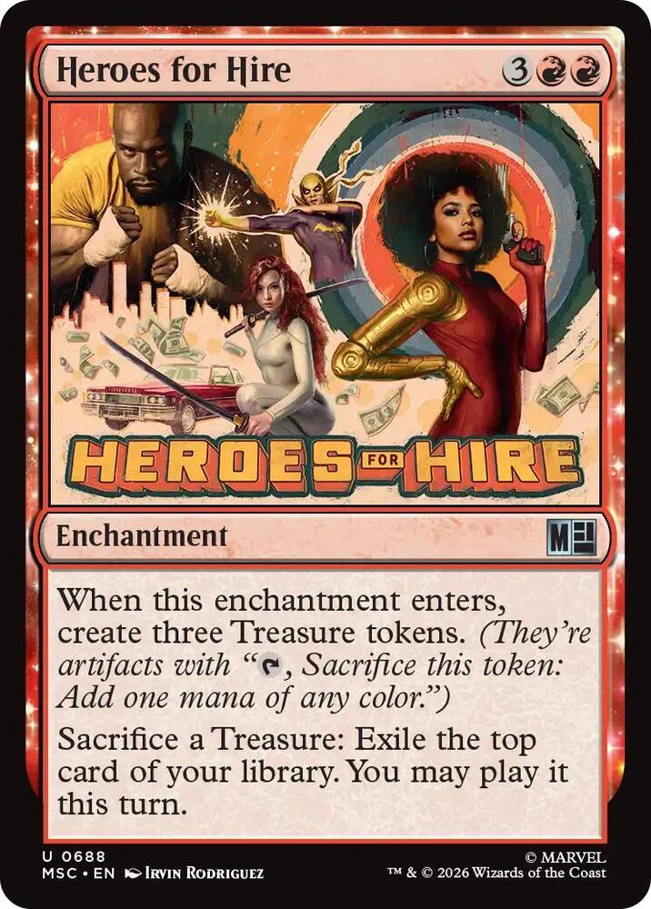 Heroes for Hire 688 (Commander: Marvel Super Heroes)  - Foil | Good Games Cannington