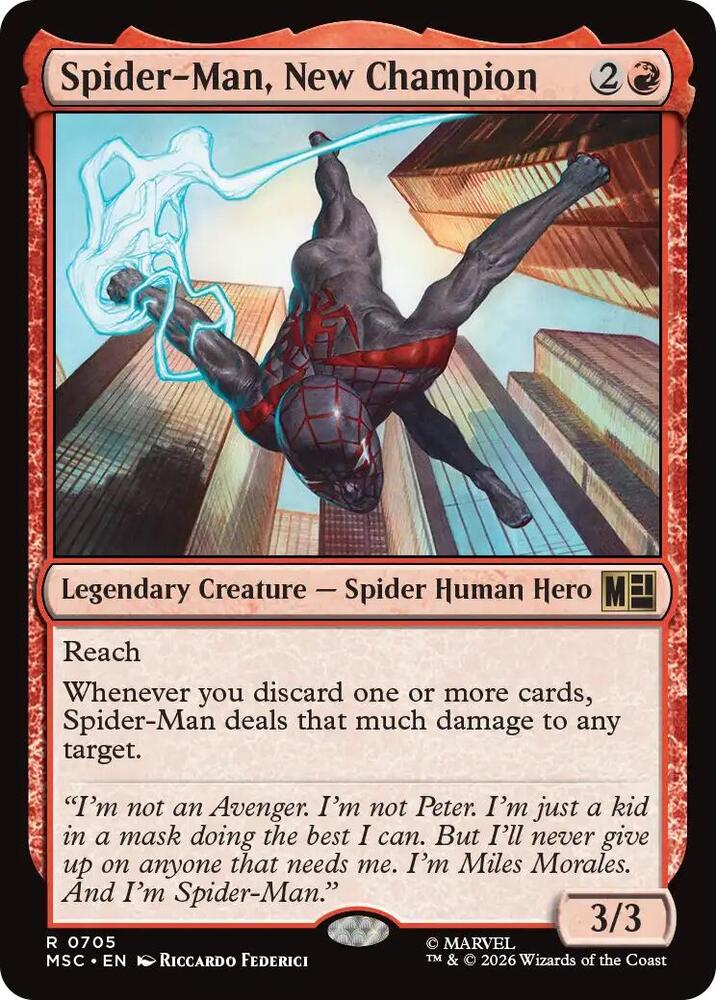Spider-Man, New Champion 705 (Commander: Marvel Super Heroes)  - Foil | Good Games Cannington