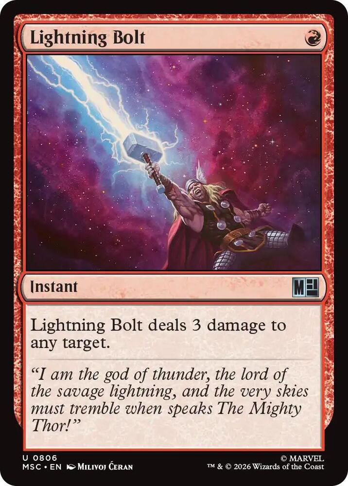Lightning Bolt 806 (Commander: Marvel Super Heroes)  | Good Games Cannington