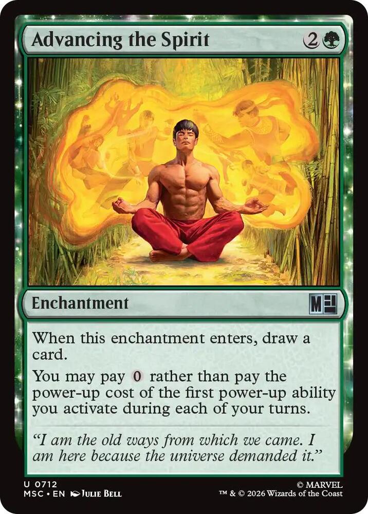 Advancing the Spirit 712 (Commander: Marvel Super Heroes)  - Foil | Good Games Cannington