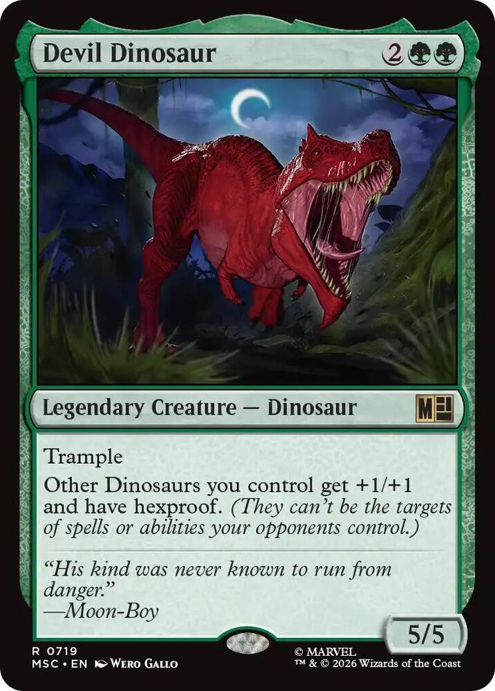 Devil Dinosaur 719 (Commander: Marvel Super Heroes)  - Foil | Good Games Cannington