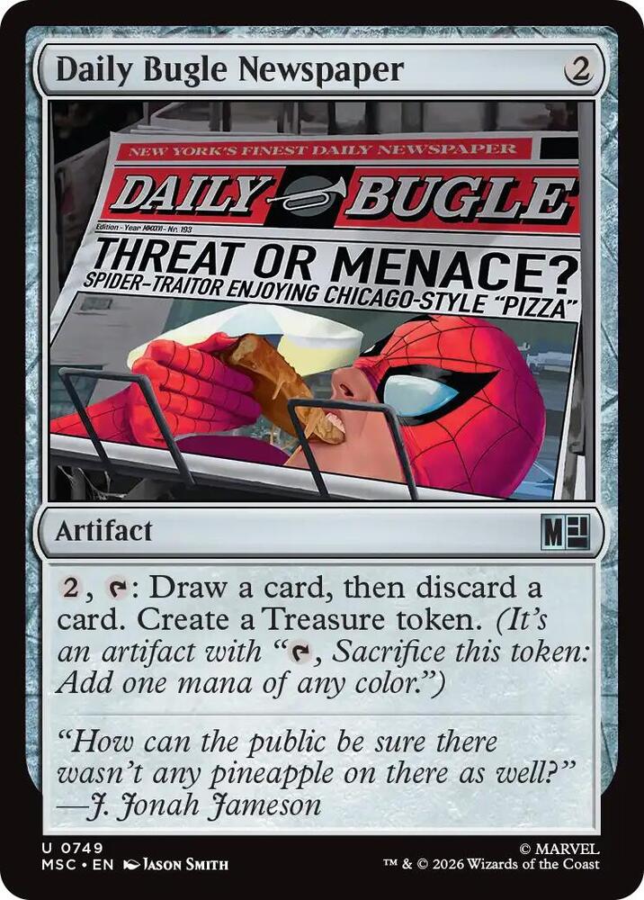 Daily Bugle Newspaper 749 (Commander: Marvel Super Heroes)  - Foil | Good Games Cannington