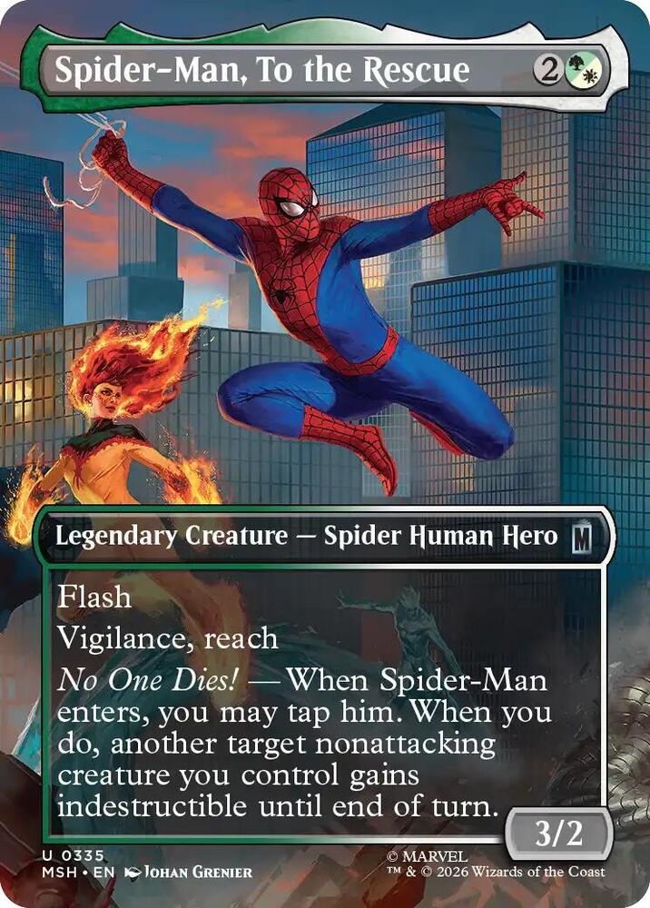 Spider-Man, To the Rescue 335 (Marvel Super Heroes)  - Borderless Foil | Good Games Cannington