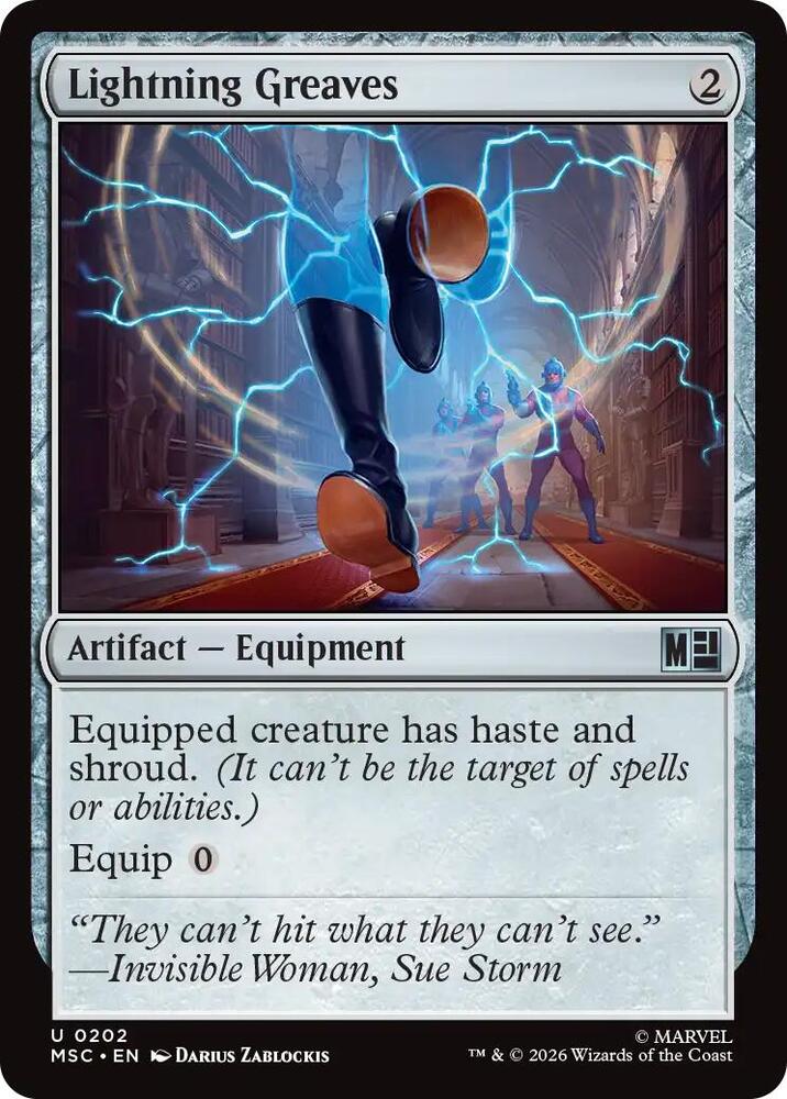 Lightning Greaves 202 (Commander: Marvel Super Heroes)  | Good Games Cannington