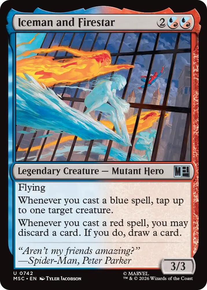 Iceman and Firestar 742 (Commander: Marvel Super Heroes)  - Foil | Good Games Cannington