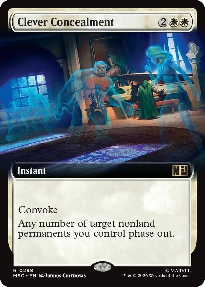 Clever Concealment Extended Art 298 (Commander: Marvel Super Heroes)  - Extended Art | Good Games Cannington