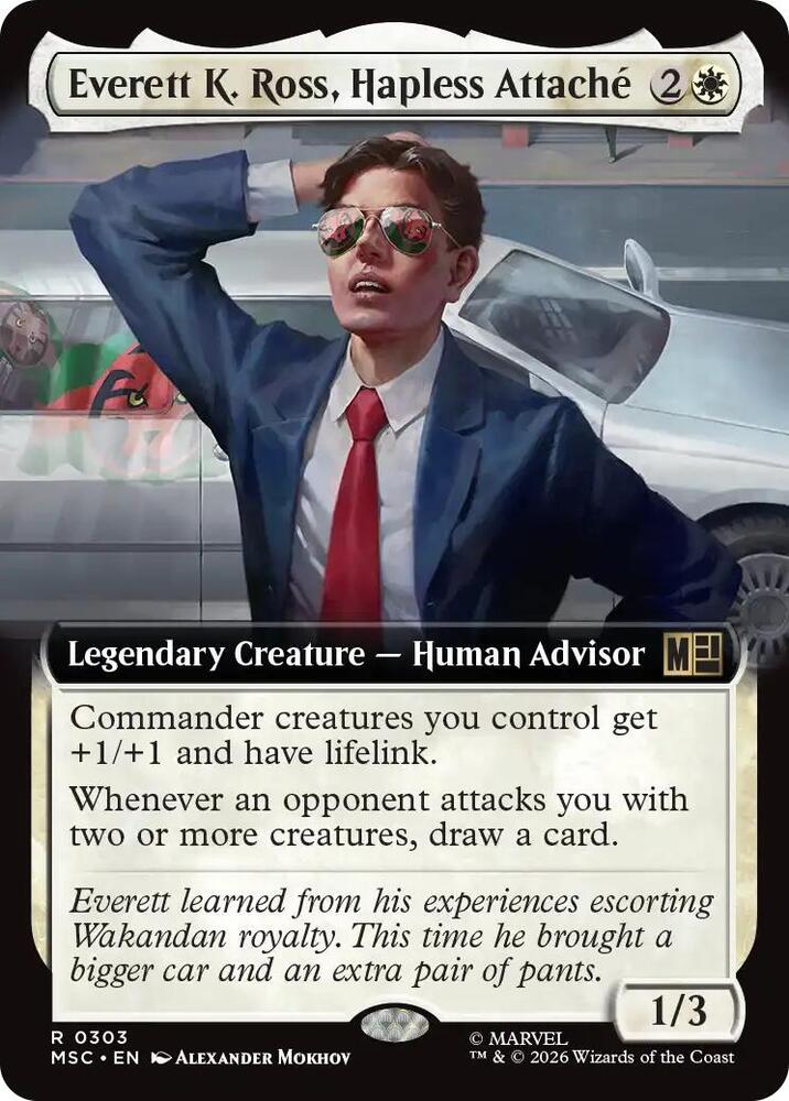 Everett K Ross Hapless Attache Extended Art 303 (Commander: Marvel Super Heroes)  - Extended Art | Good Games Cannington