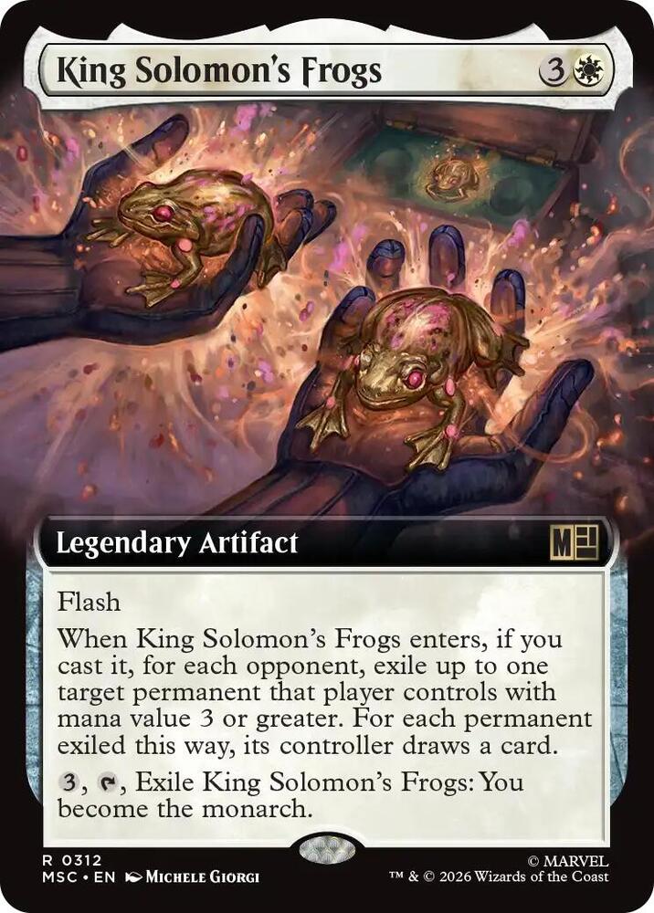 King Solomons Frogs Extended Art 312 (Commander: Marvel Super Heroes)  - Extended Art | Good Games Cannington