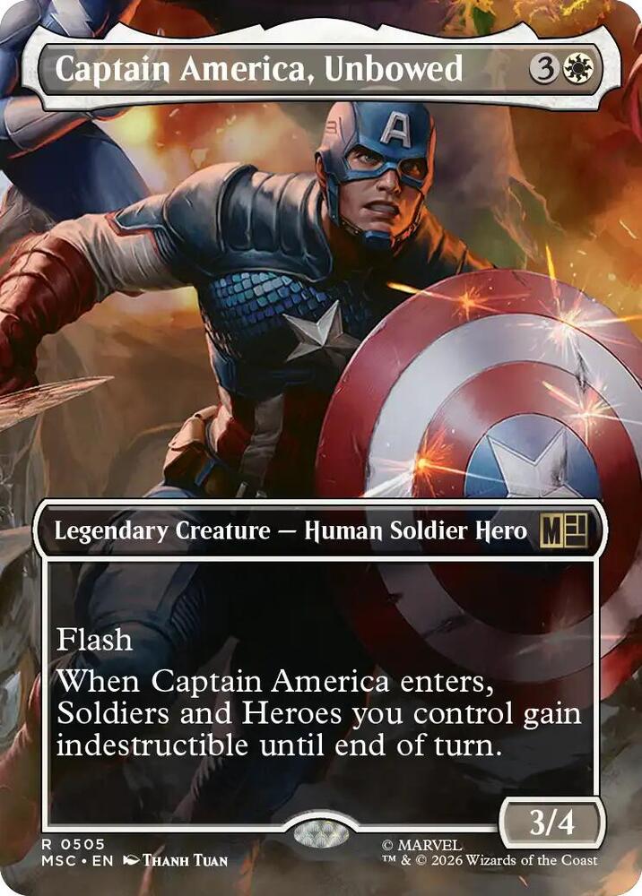 Captain America, Unbowed 505 (Commander: Marvel Super Heroes)  - Borderless | Good Games Cannington