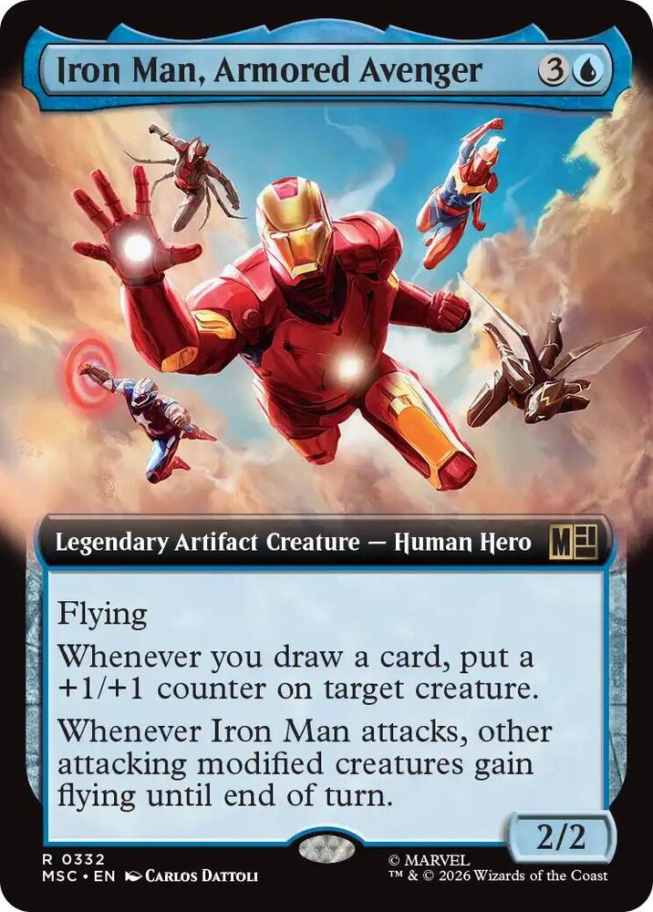 Iron Man Armored Avenger Extended Art 332 (Commander: Marvel Super Heroes)  - Extended Art | Good Games Cannington