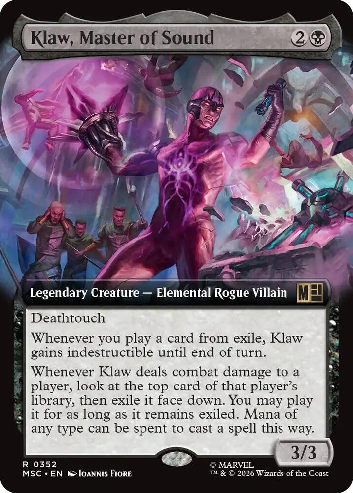 Klaw Master of Sound Extended Art 352 (Commander: Marvel Super Heroes)  - Extended Art  | Good Games Cannington