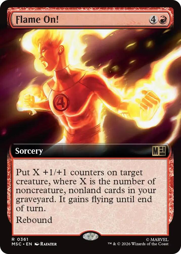 Flame On Extended Art 361 (Commander: Marvel Super Heroes)  - Extended Art | Good Games Cannington