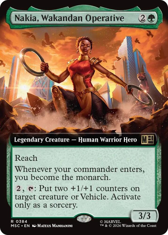 Nakia Wakandan Operative Extended Art 384 (Commander: Marvel Super Heroes)  - Extended Art | Good Games Cannington