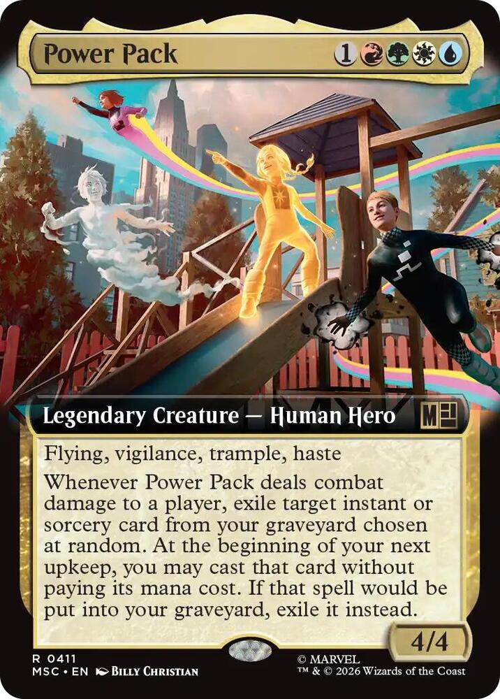 Power Pack Extended Art 411 (Commander: Marvel Super Heroes)  - Extended Art | Good Games Cannington