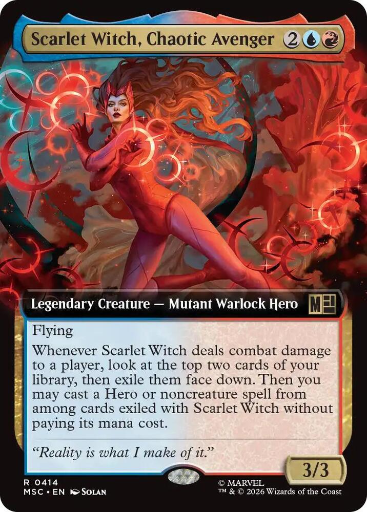 Scarlet Witch Chaotic Avenger Extended Art 414 (Commander: Marvel Super Heroes)  - Extended Art | Good Games Cannington