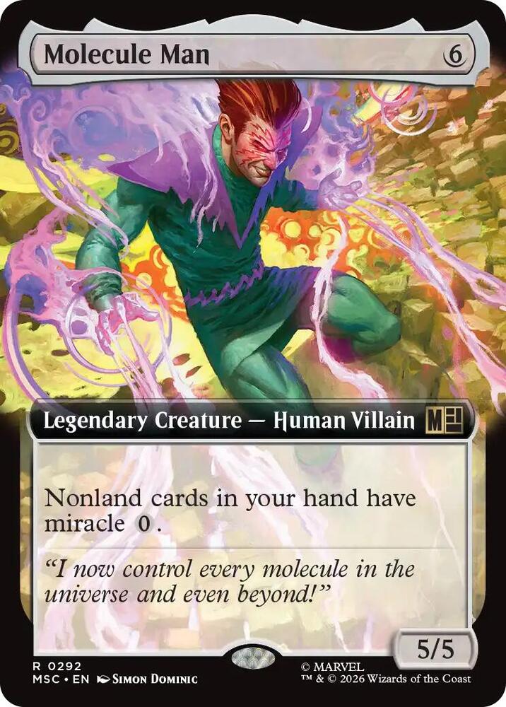 Molecule Man Extended Art 292 (Commander: Marvel Super Heroes)  - Extended Art | Good Games Cannington