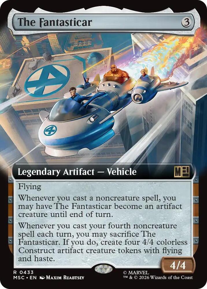 The Fantasticar Extended Art 433 (Commander: Marvel Super Heroes)  - Extended Art | Good Games Cannington