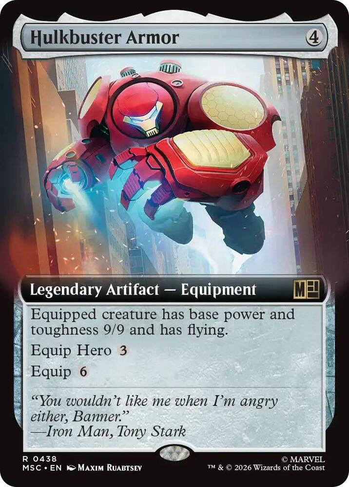 Hulkbuster Armor Extended Art 438 (Commander: Marvel Super Heroes)  - Extended Art | Good Games Cannington