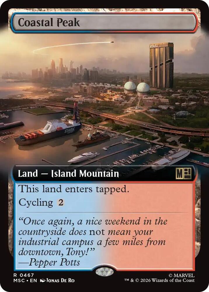 Coastal Peak Extended Art 467 (Commander: Marvel Super Heroes)  - Extended Art | Good Games Cannington