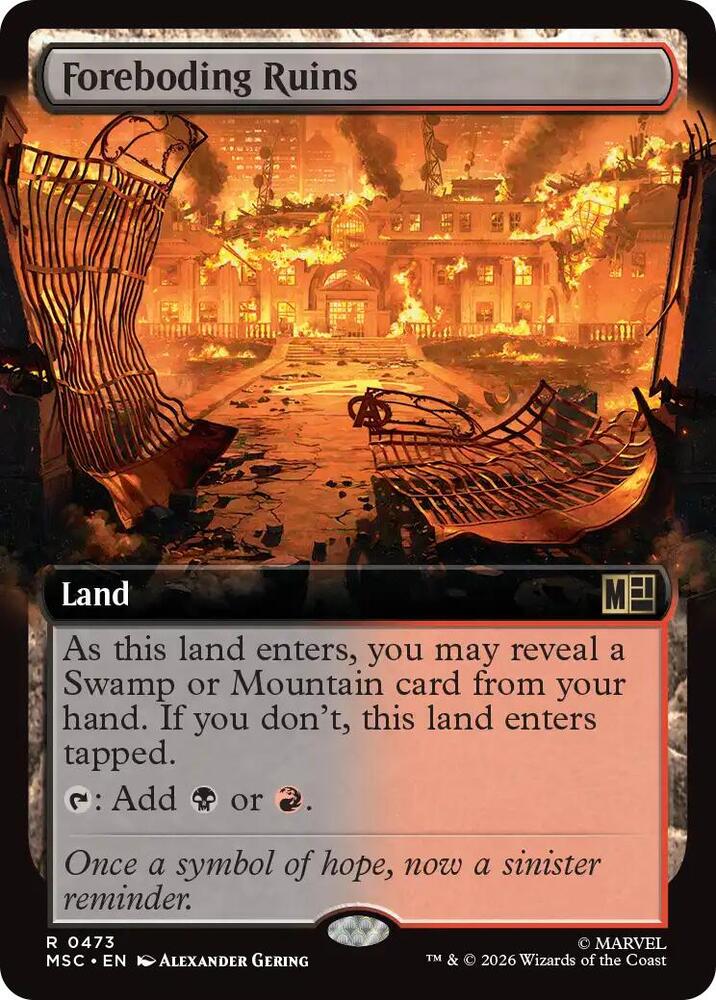 Foreboding Ruins Extended Art 473 (Commander: Marvel Super Heroes)  - Extended Art | Good Games Cannington