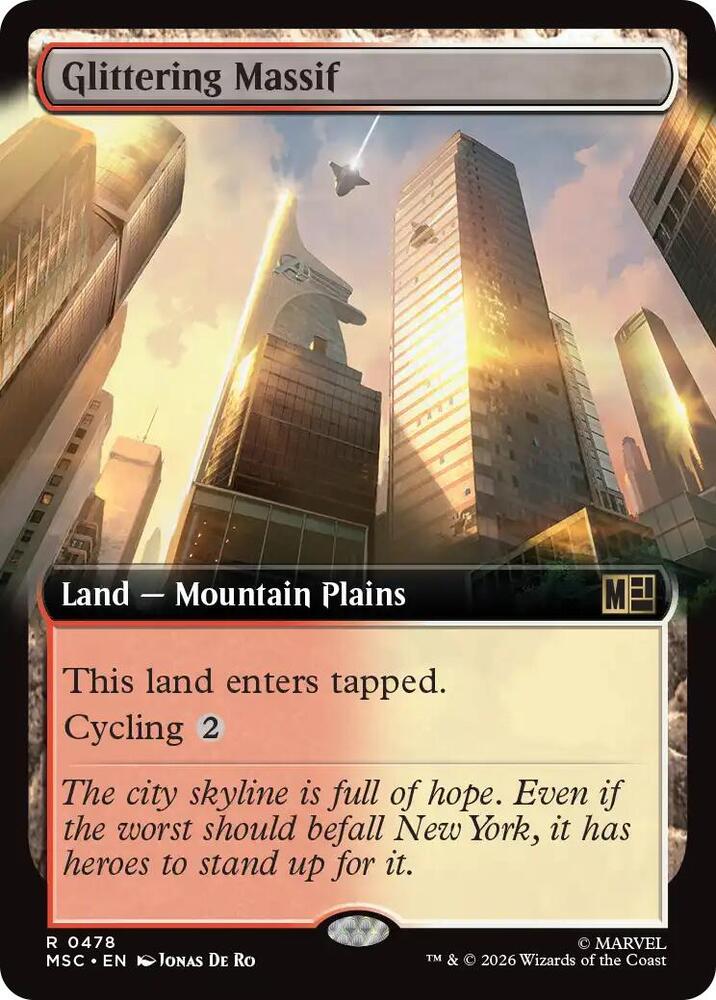 Glittering Massif Extended Art 478 (Commander: Marvel Super Heroes)  - Extended Art | Good Games Cannington