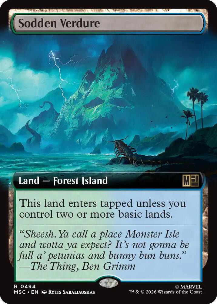 Sodden Verdure Extended Art 494 (Commander: Marvel Super Heroes)  - Extended Art | Good Games Cannington