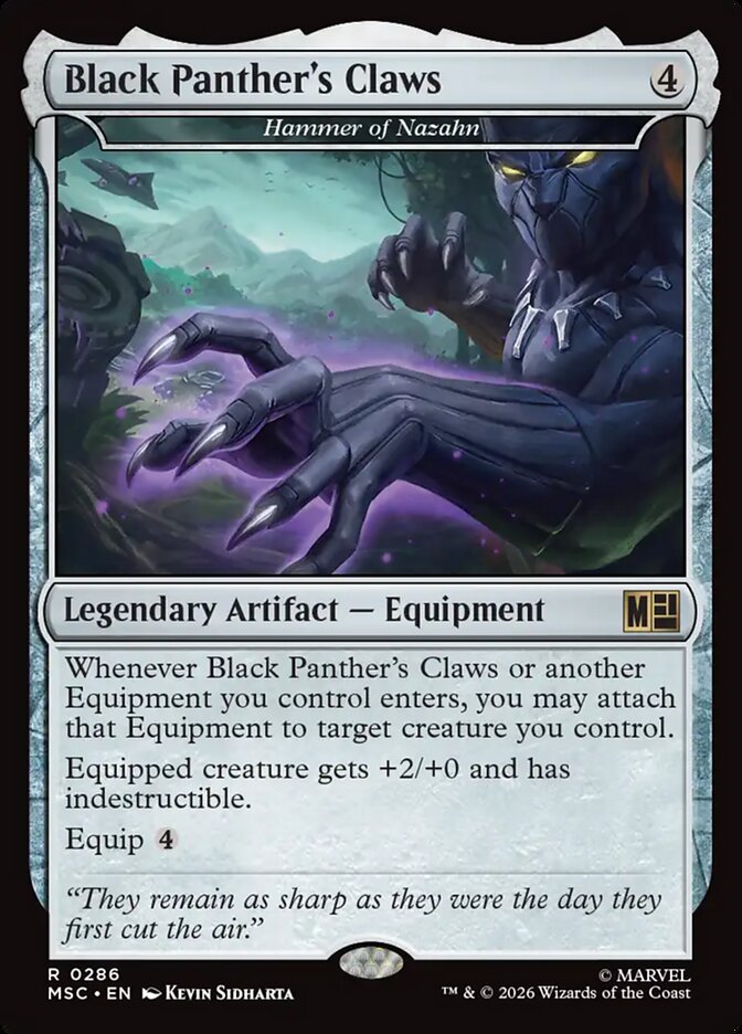 Black Panther's Claws // Hammer of Nazahn 286 (Commander: Marvel Super Heroes)  | Good Games Cannington