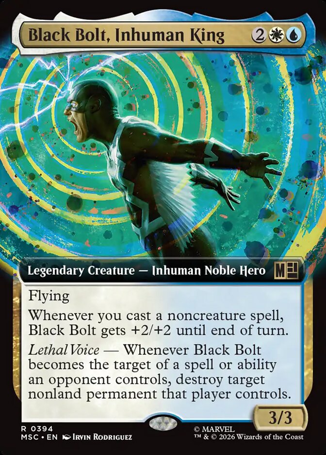 Black Bolt Inhuman King Extended Art 394 (Commander: Marvel Super Heroes)  - Extended Art | Good Games Cannington