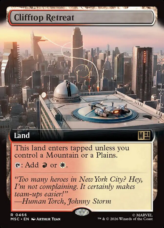 Clifftop Retreat 466 (Commander: Marvel Super Heroes)  - Extended Art | Good Games Cannington