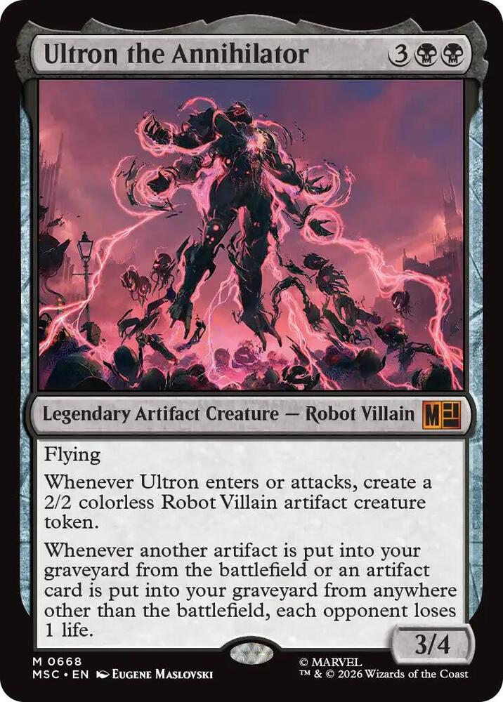 Ultron the Annihilator 668 (Commander: Marvel Super Heroes)  - Foil | Good Games Cannington