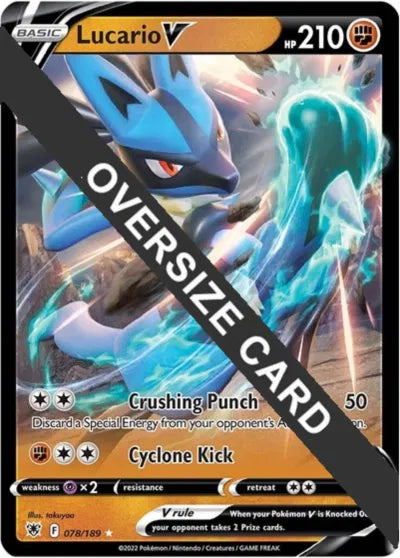 Lucario V 078/189 (Jumbo Cards)  - Holofoil | Good Games Cannington