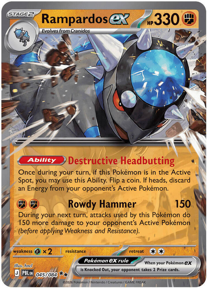 Rampardos ex 045/084 (ME05: Pitch Black)  - Holofoil | Good Games Cannington