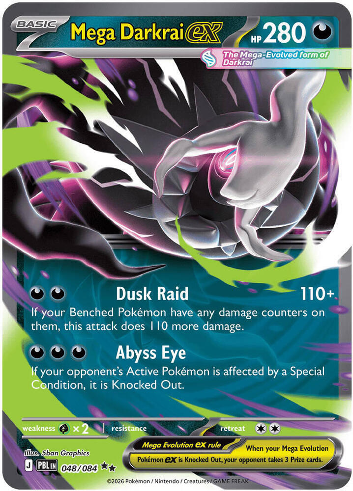Mega Darkrai ex 048/084 (ME05: Pitch Black)  - Holofoil | Good Games Cannington
