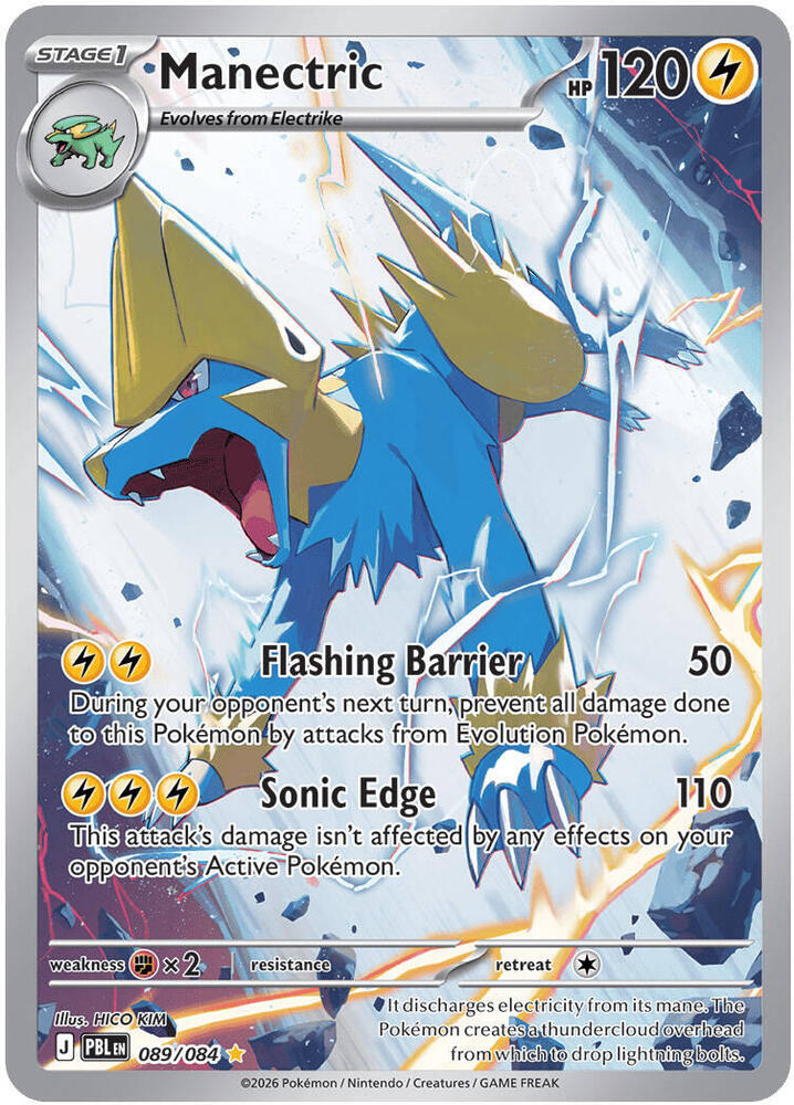 Manectric 089/084 (ME05: Pitch Black)  - Holofoil | Good Games Cannington