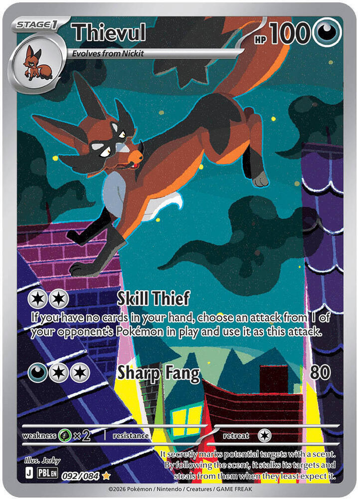 Thievul 092/084 (ME05: Pitch Black)  - Holofoil | Good Games Cannington
