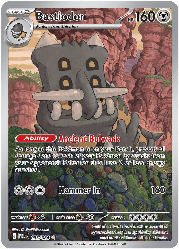 Bastiodon 093/084 (ME05: Pitch Black)  - Holofoil | Good Games Cannington