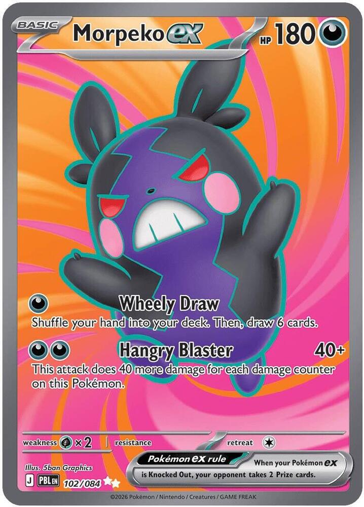 Morpeko ex 102/084 (ME05: Pitch Black)  - Holofoil | Good Games Cannington