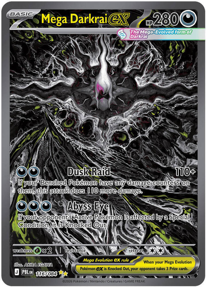 Mega Darkrai ex 116/084 (ME05: Pitch Black)  - Holofoil | Good Games Cannington