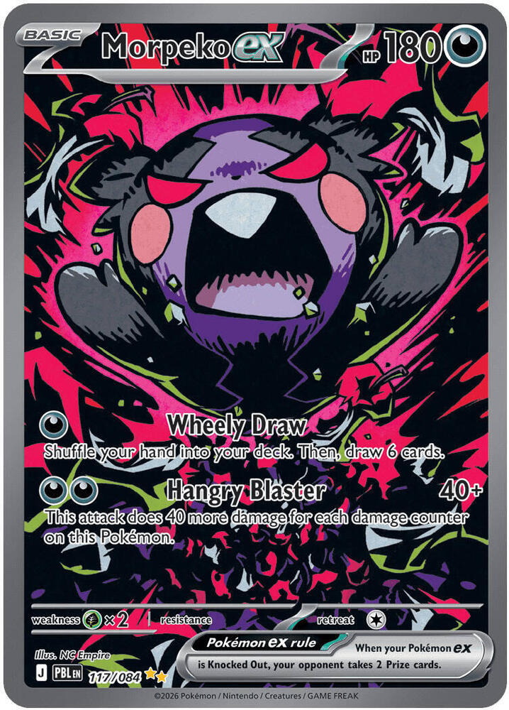 Morpeko ex 117/084 (ME05: Pitch Black)  - Holofoil | Good Games Cannington