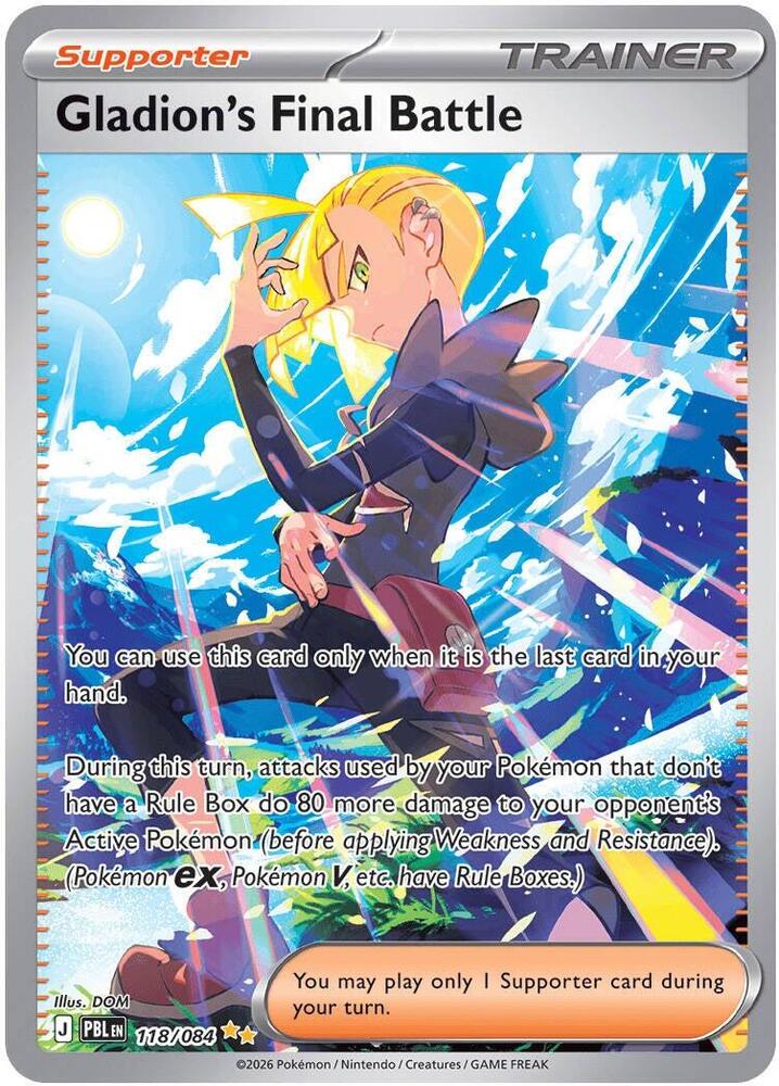 Gladion's Final Battle 118/084 (ME05: Pitch Black)  - Holofoil | Good Games Cannington