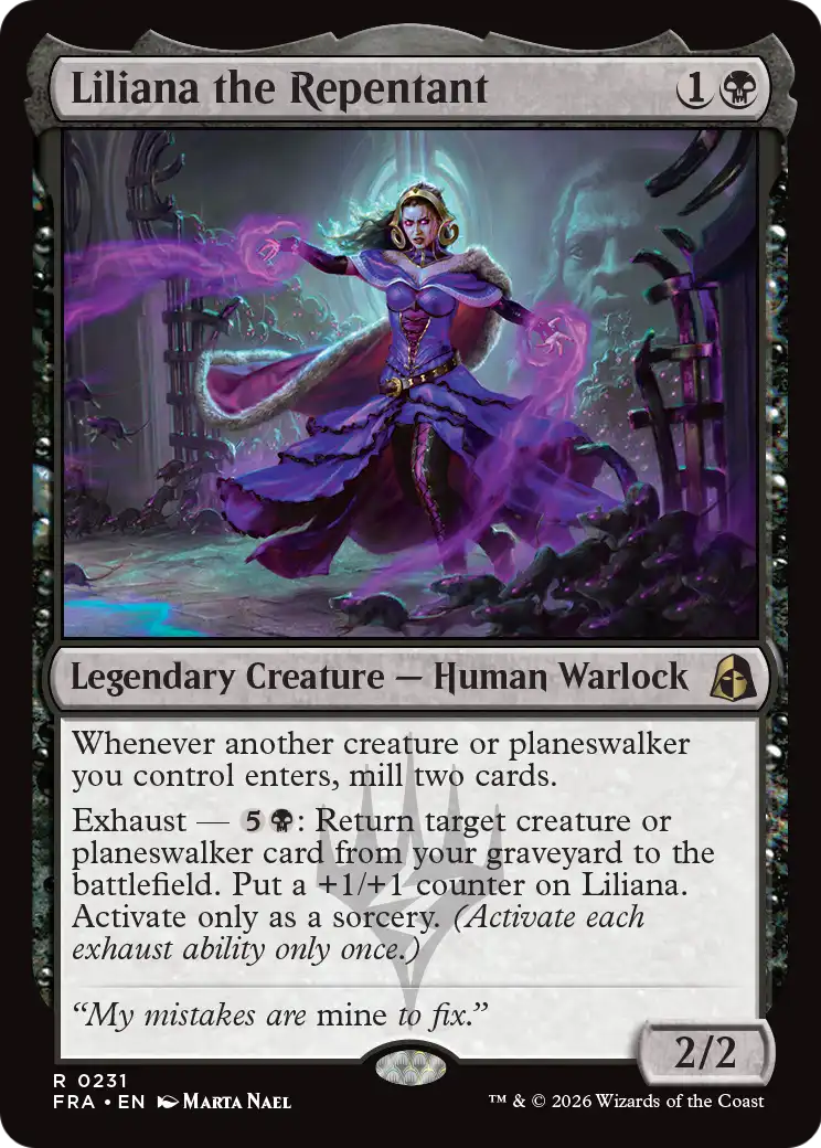 Liliana the Repentant 231 (Reality Fracture)  - Foil | Good Games Cannington