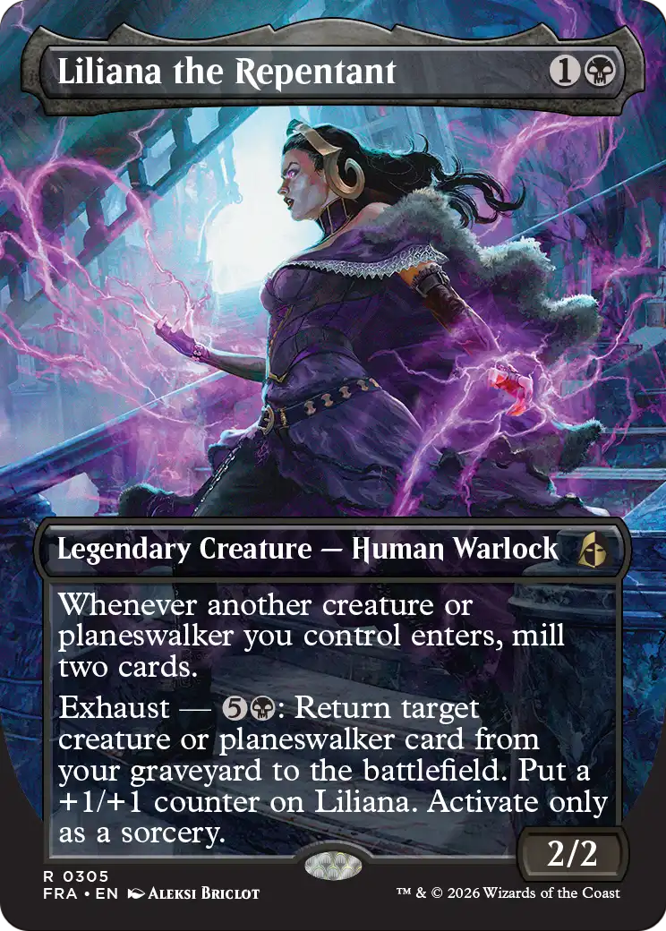 Liliana the Repentant 305 (Reality Fracture)  - Borderless | Good Games Cannington