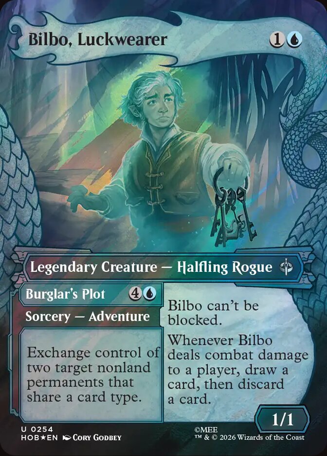 Bilbo, Luckwearer // Burglar's Plot 254 (The Hobbit)  - Showcase Surge Foil | Good Games Cannington