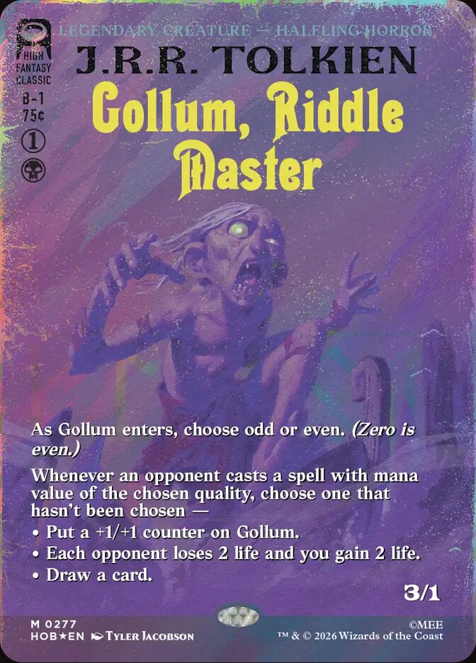 Gollum, Riddle Master 277 (The Hobbit)  - Borderless Surge Foil | Good Games Cannington