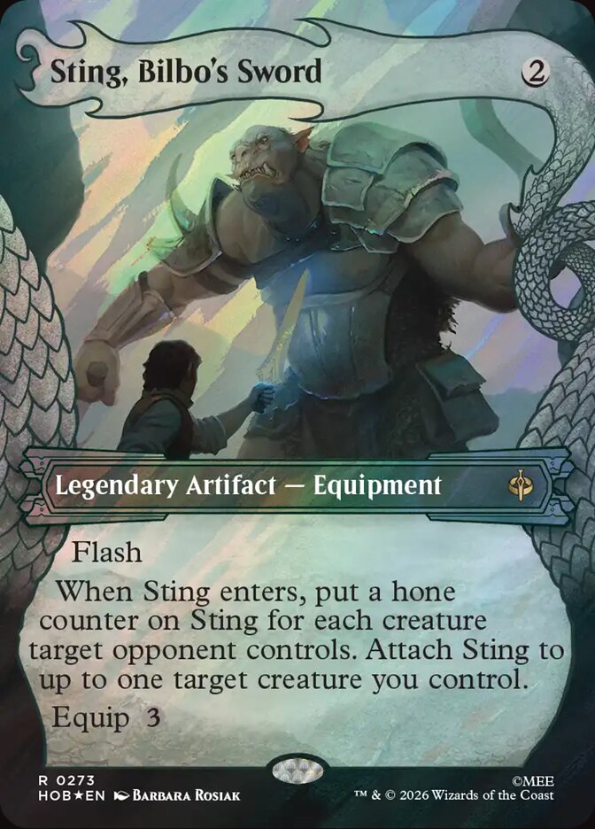 Sting, Bilbo's Sword 273 (The Hobbit)  - Showcase Surge Foil | Good Games Cannington