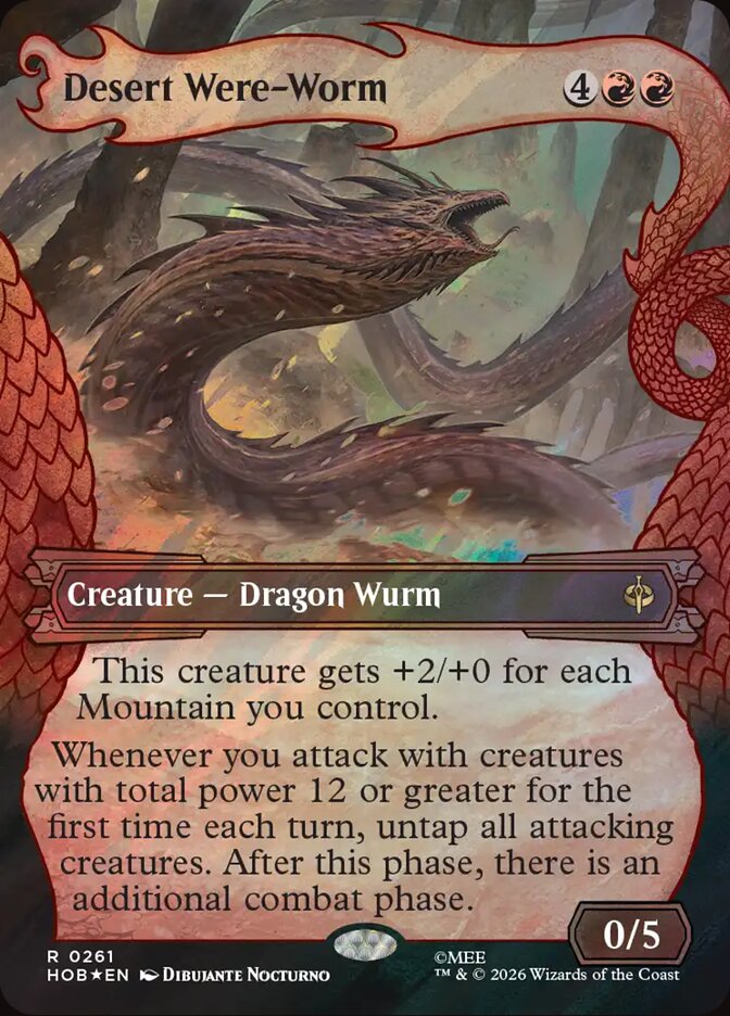 Desert Were-Worm 261 (The Hobbit)  - Showcase Surge Foil | Good Games Cannington