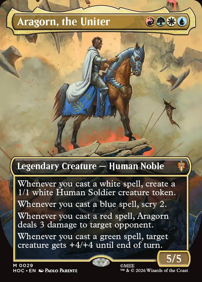 Aragorn, the Uniter 29 (The Hobbit: Eternal-Legal)  - Borderless Foil | Good Games Cannington