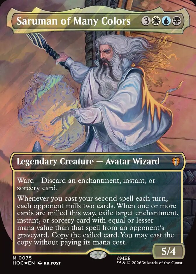Saruman of Many Colors 75 (The Hobbit: Eternal-Legal)  - Borderless Surge Foil | Good Games Cannington