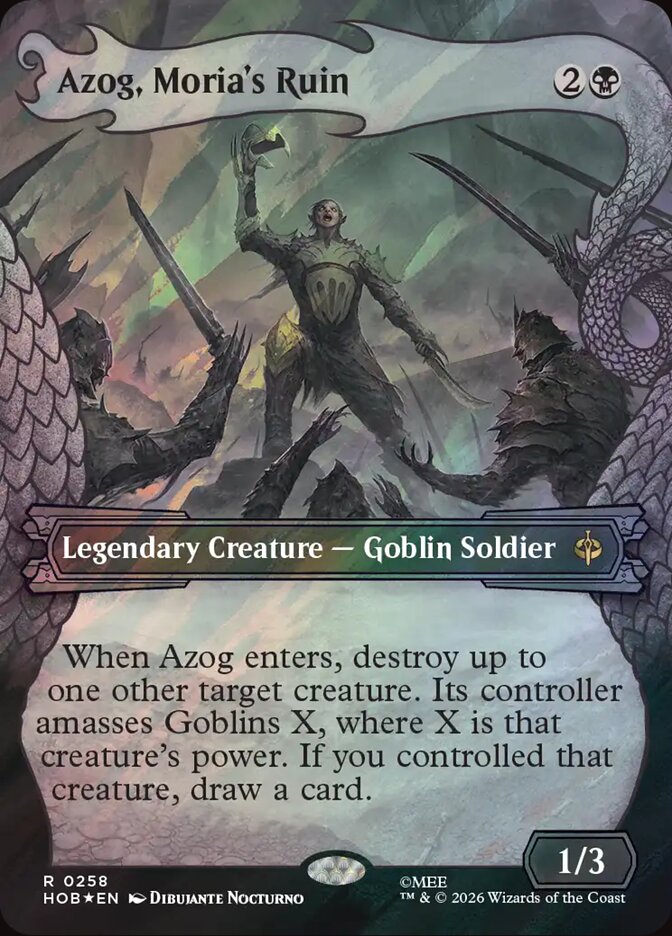 Azog, Moria's Ruin 258 (The Hobbit)  - Showcase Surge Foil | Good Games Cannington