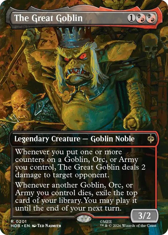 The Great Goblin 201 (The Hobbit)  - Borderless Foil | Good Games Cannington